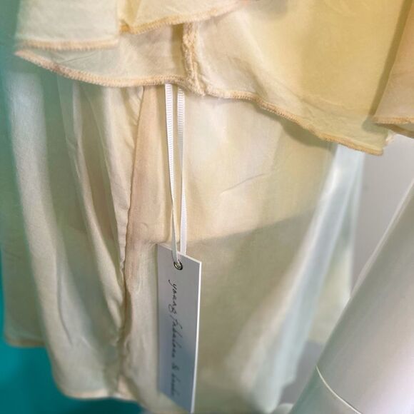 YOUNG FABULOUS & BROKE Flutter Sleeves Tie Dye Top.Size M - Picture 7 of 13